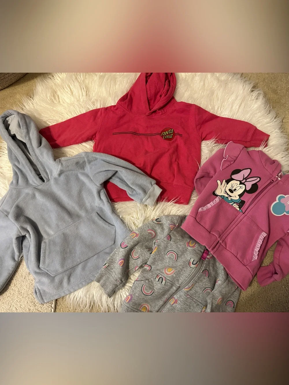 2T sweatshirt bundle: Santa Cruz Skateboards Pink, Gap, Cat&Jack, & Disney